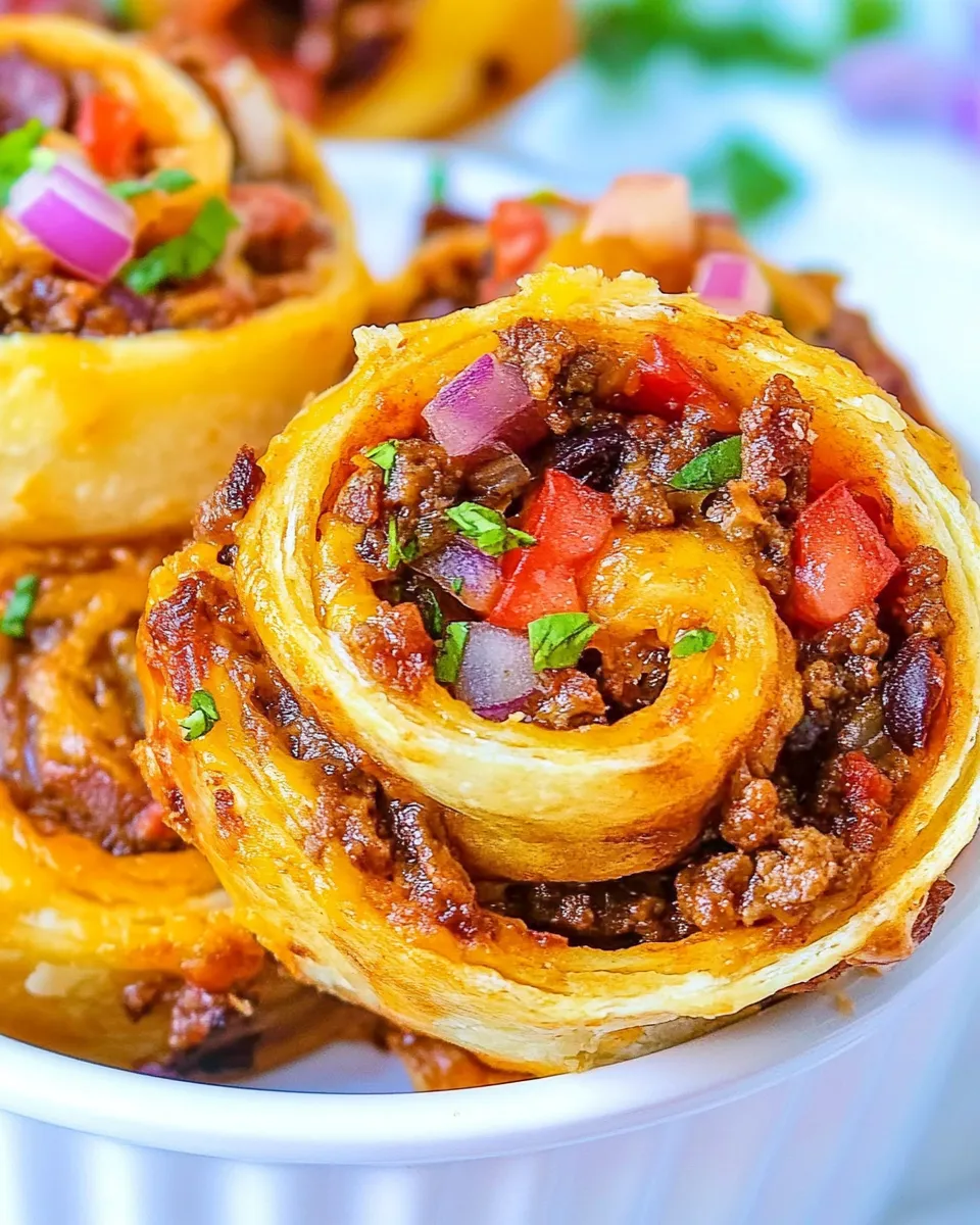 Homemade Taco Pinwheels recipe photo