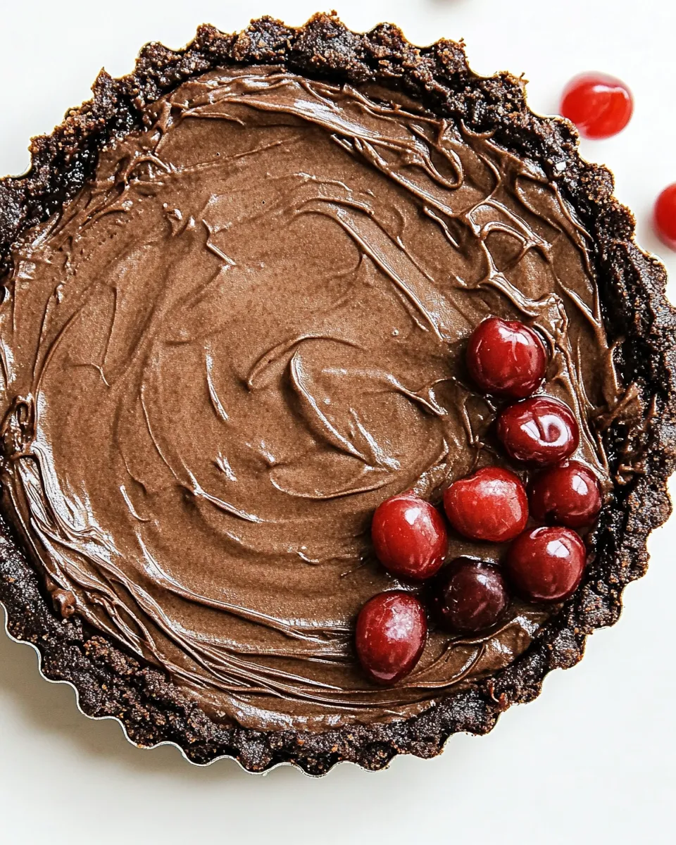 Easy Tart Cherry Chocolate Tart dish photo