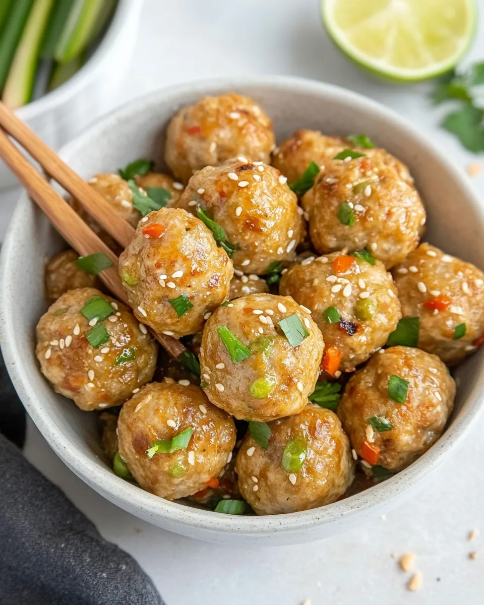 Homemade Thai Chicken Meatballs photo
