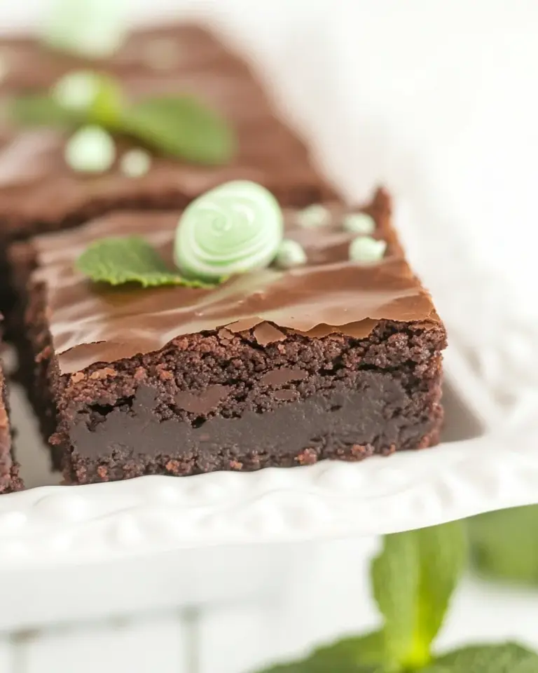 Homemade Thin Mint Truffle Brownies photo