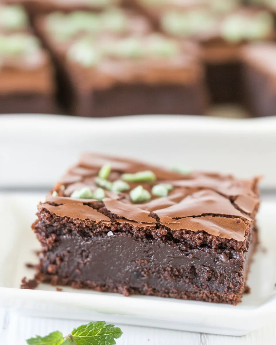 Delicious Thin Mint Truffle Brownies image
