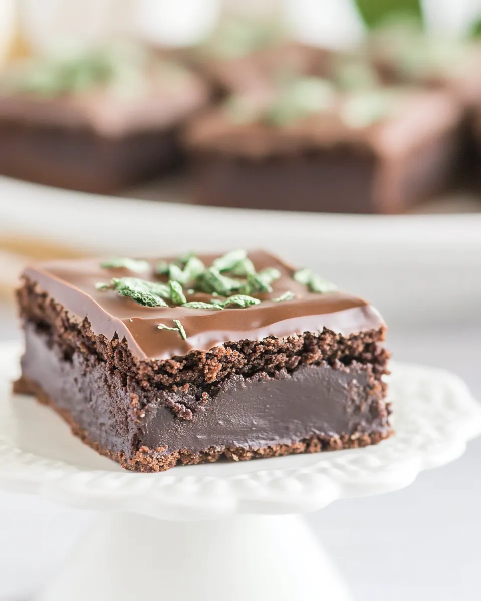 Easy Thin Mint Truffle Brownies recipe photo