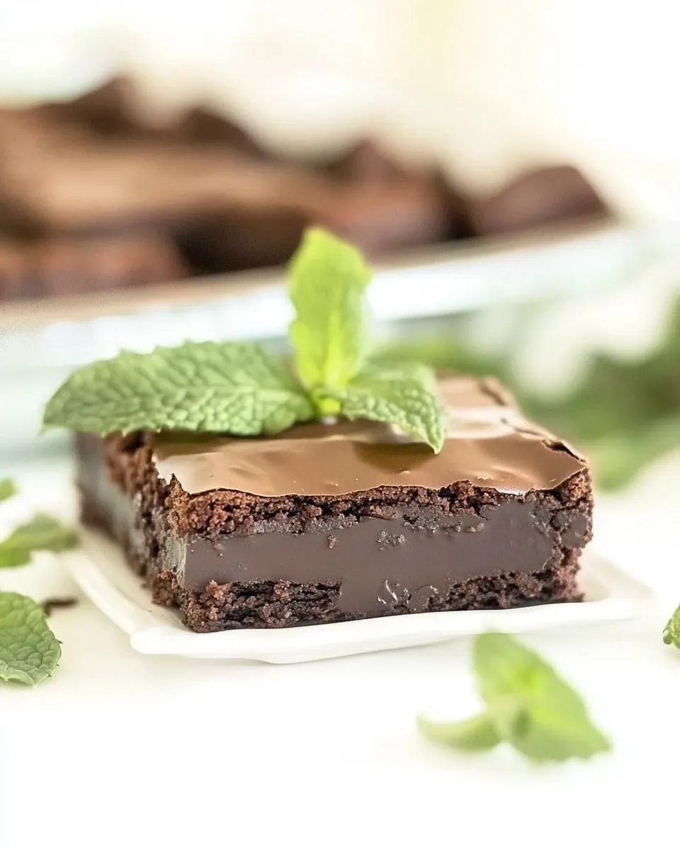 Tasty Thin Mint Truffle Brownies shot