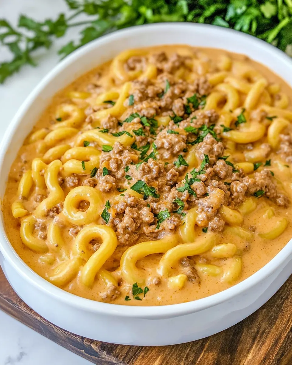 Easy Three Cheese Hamburger Helper recipe photo