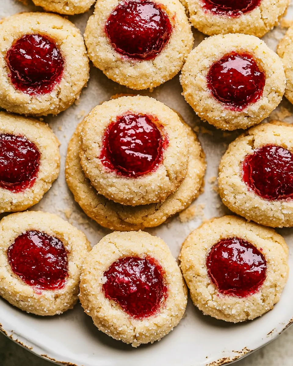 Delicious Thumbprint Cookies Recipe food shot