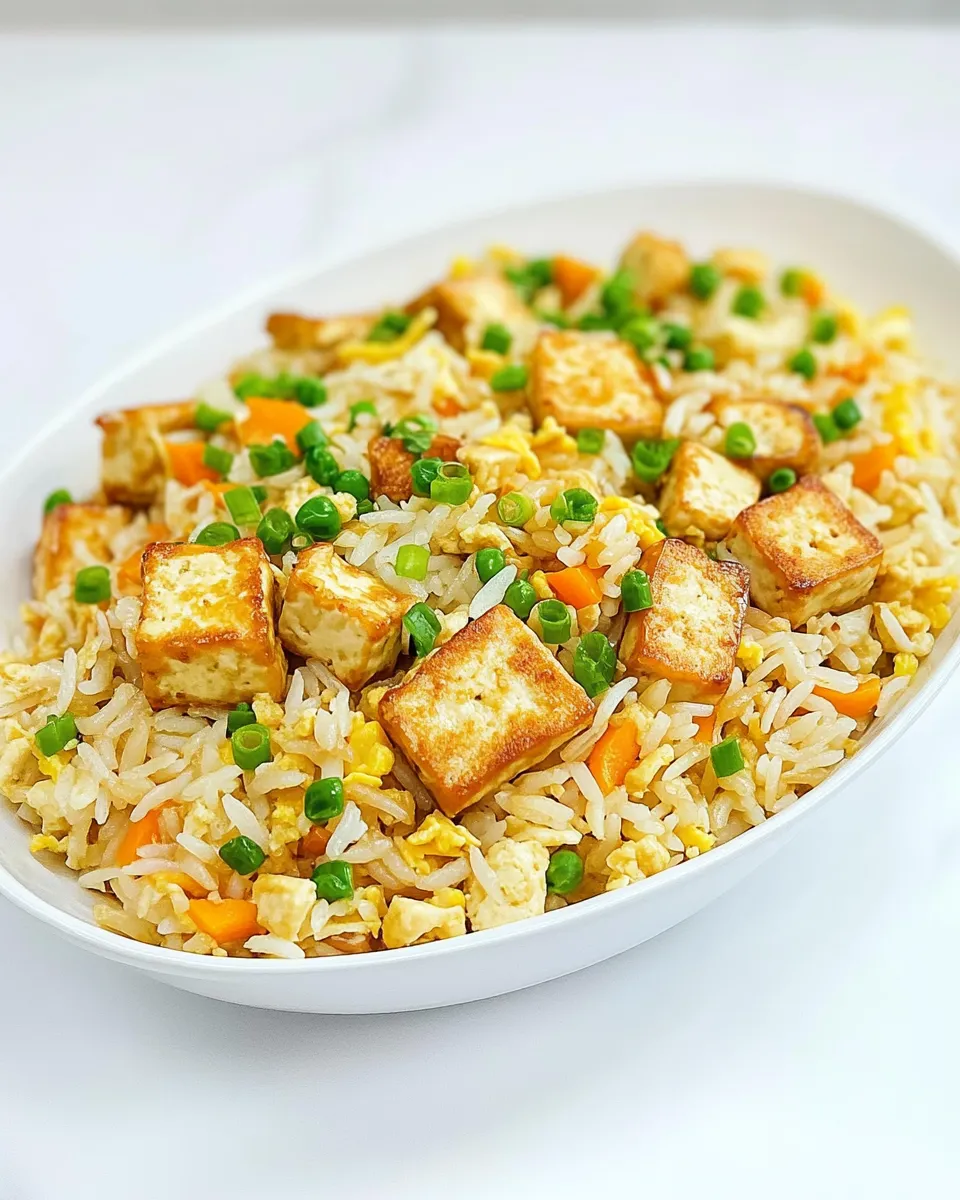 Delicious Tofu Fried Rice shot