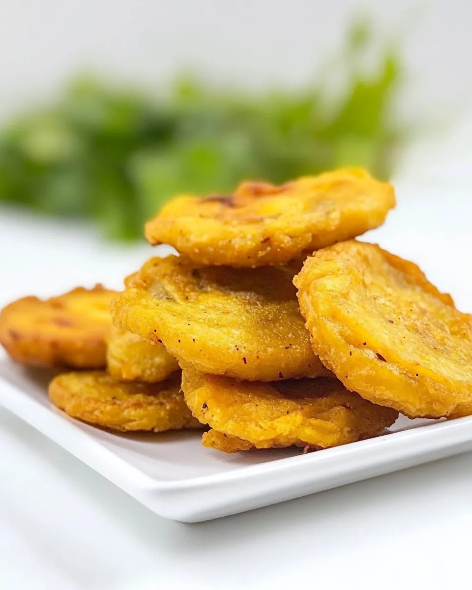 Homemade Tostones: Fried Green Plantains photo