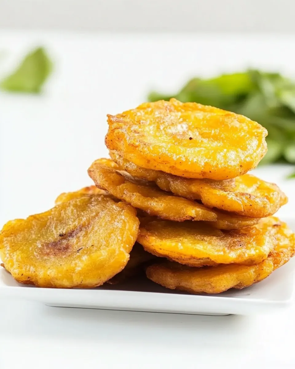 Easy Tostones: Fried Green Plantains recipe photo