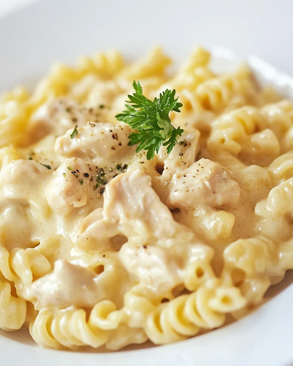 Homemade Triple Cheddar Chicken Pasta photo