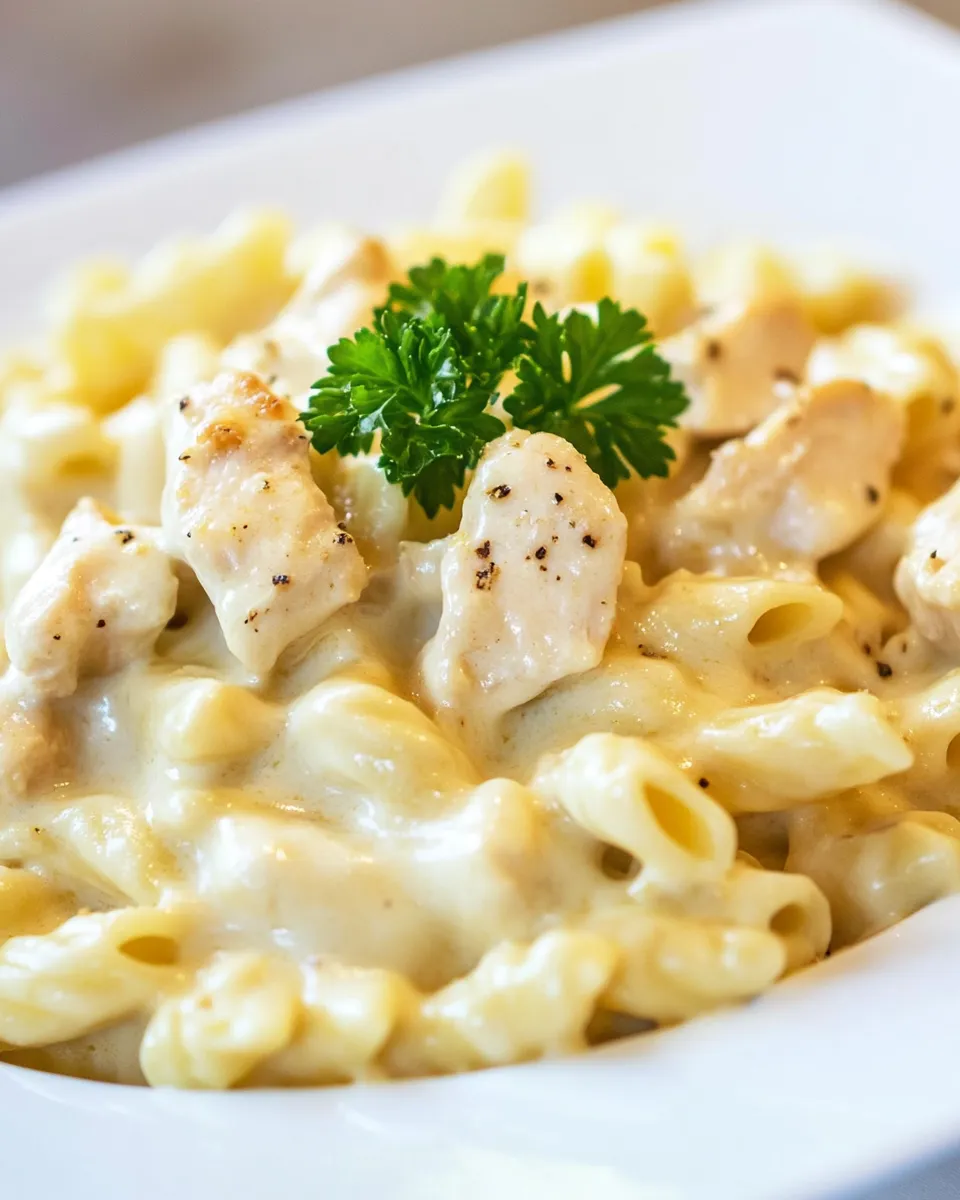 Quick Triple Cheddar Chicken Pasta recipe photo