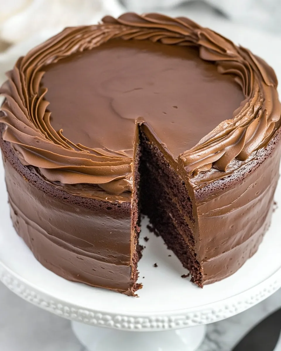 Delicious Triple Layer Cocoa Cake shot