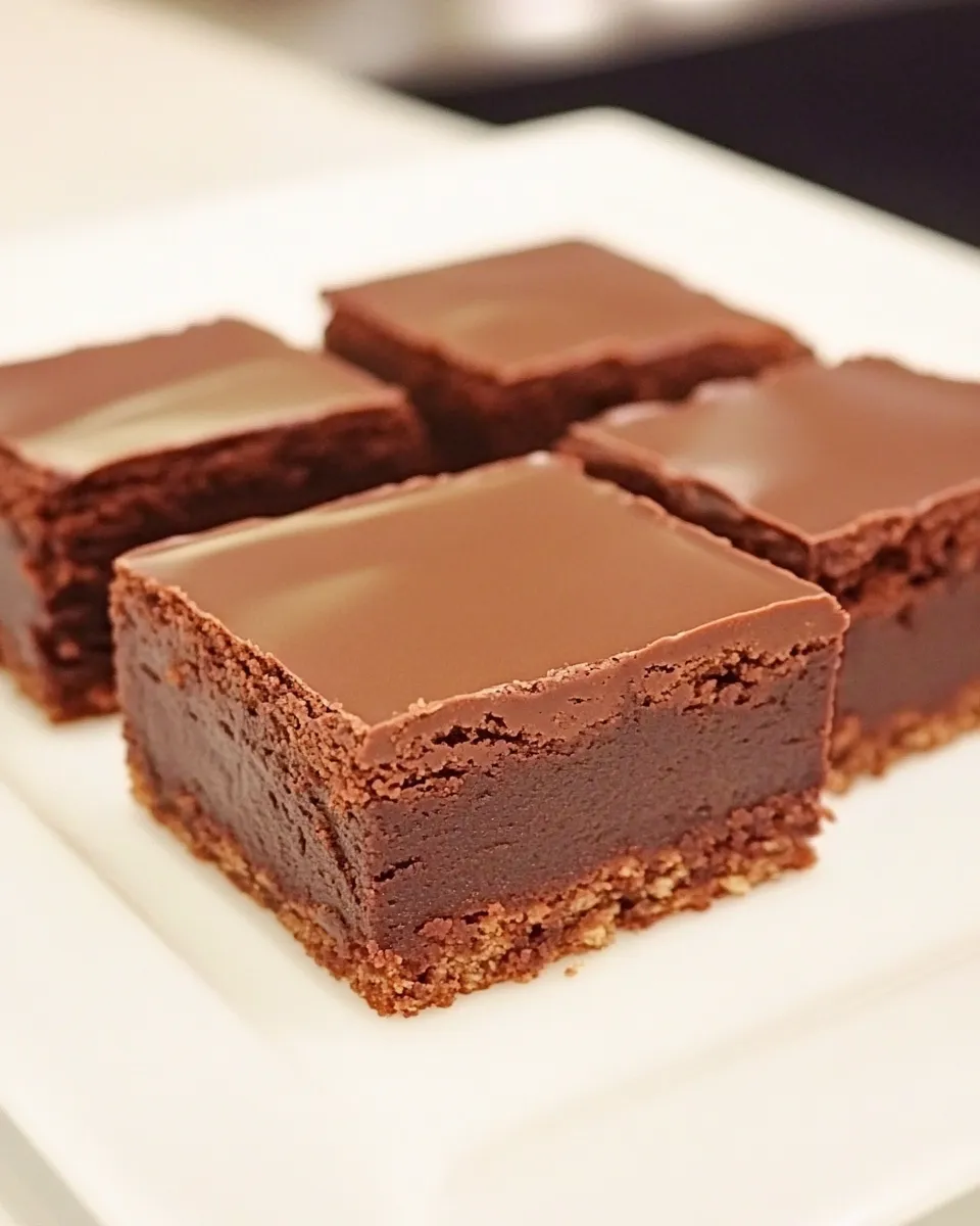 Classic Truffle Brownies with Chocolate Ganache shot