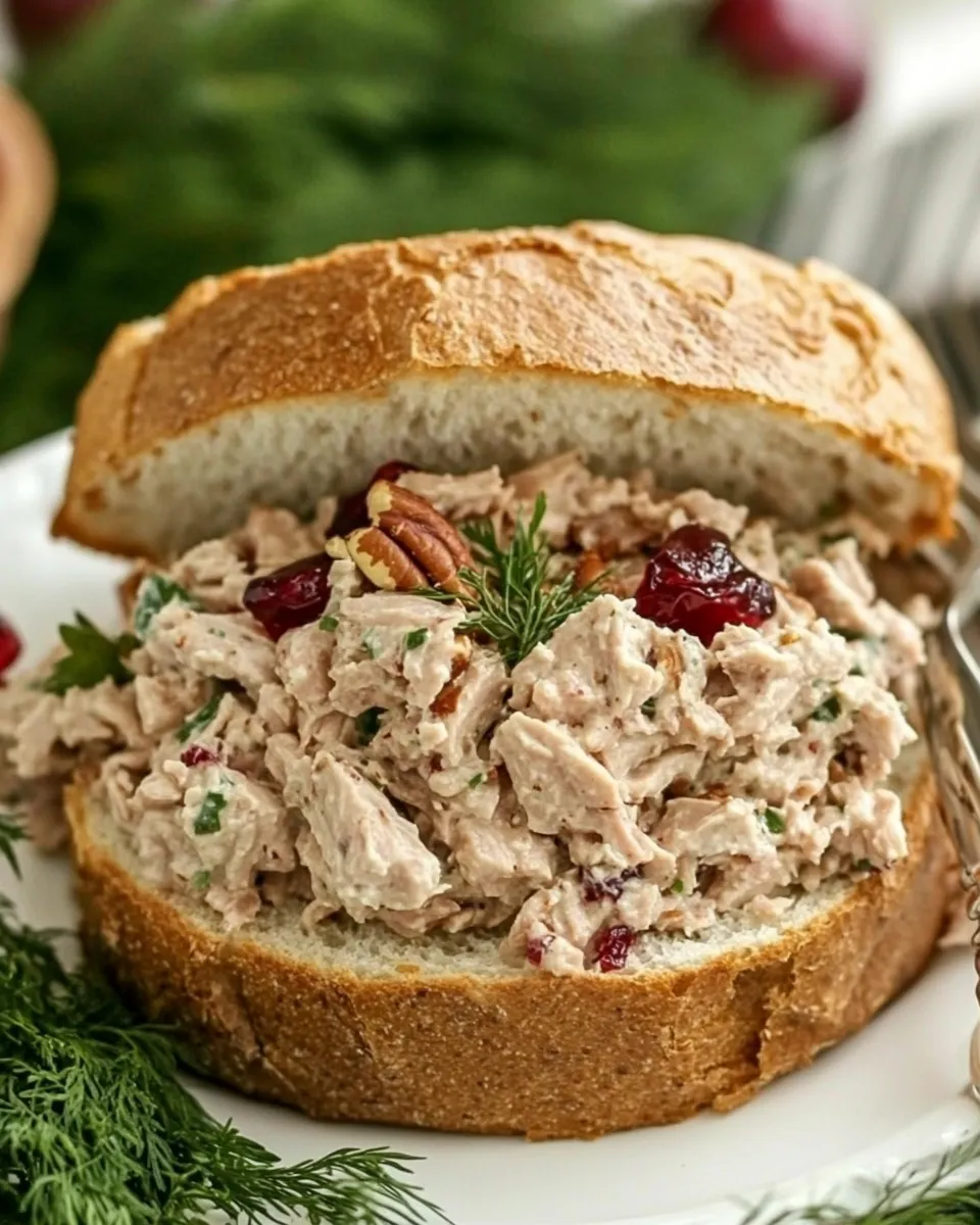 Classic Tuna, Cranberry, Pecan Salad Sandwich image