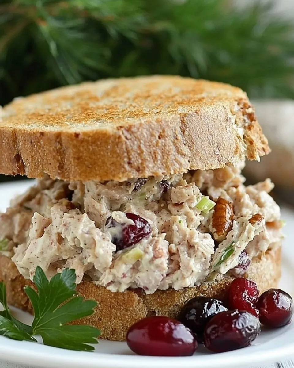 Easy Tuna, Cranberry, Pecan Salad Sandwich recipe photo