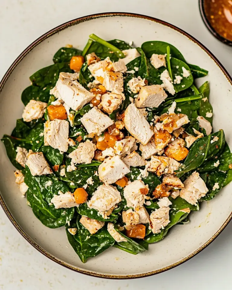 Easy Turkey Spinach Salad with Chutney Vinaigrette photo