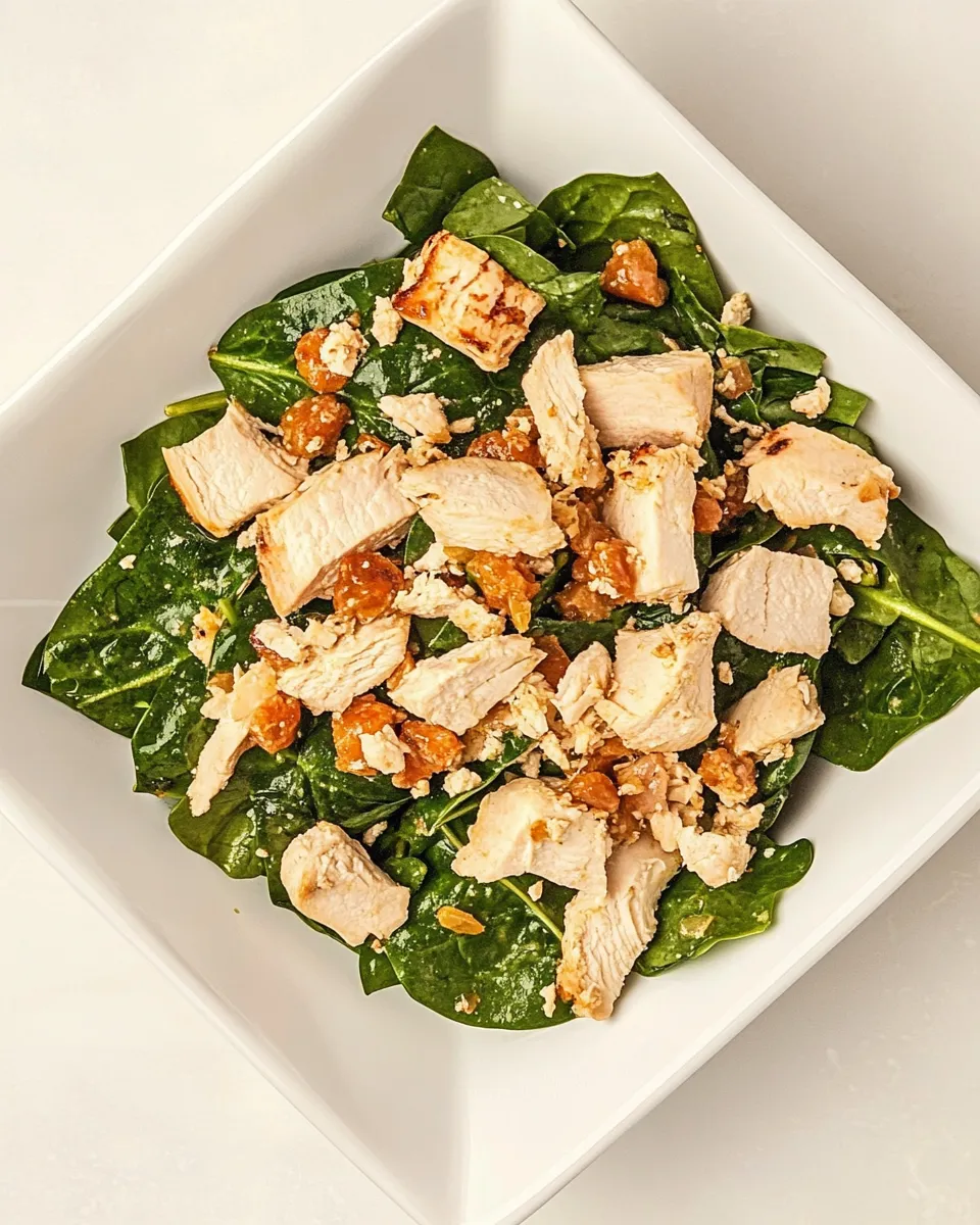 Delicious Turkey Spinach Salad with Chutney Vinaigrette recipe photo