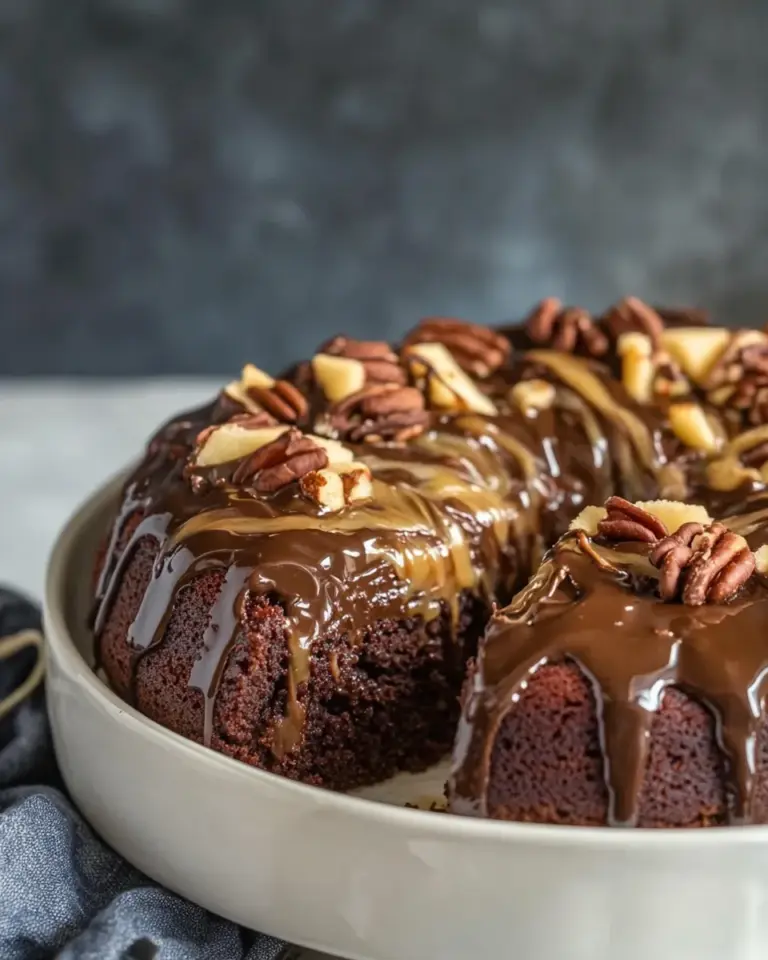 Homemade Turtle Cake (Chocolate Brownie Cake Recipe) photo