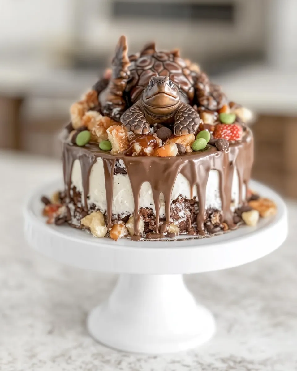 Homemade Turtle Poke Cake photo