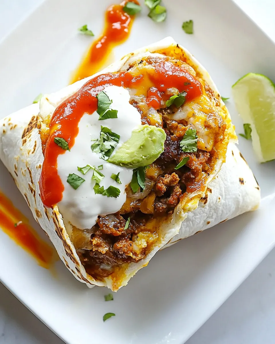 Delicious Ultimate Breakfast Burrito shot