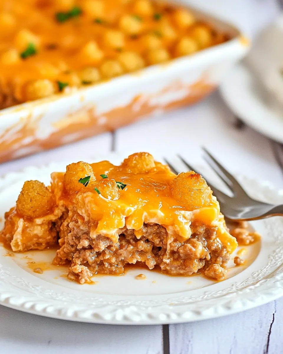 Easy Ultimate Hamburger Tater Tot Casserole: Budget-Friendly Family Favorite photo