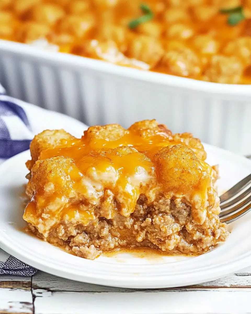 Classic Ultimate Hamburger Tater Tot Casserole: Budget-Friendly Family Favorite dish photo