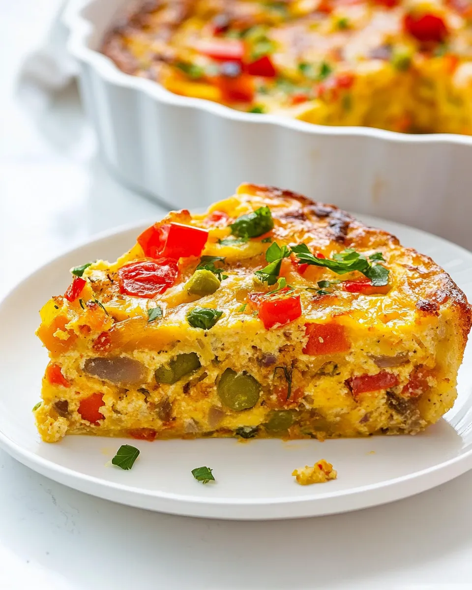 Healthy Vegan Breakfast Casserole food shot