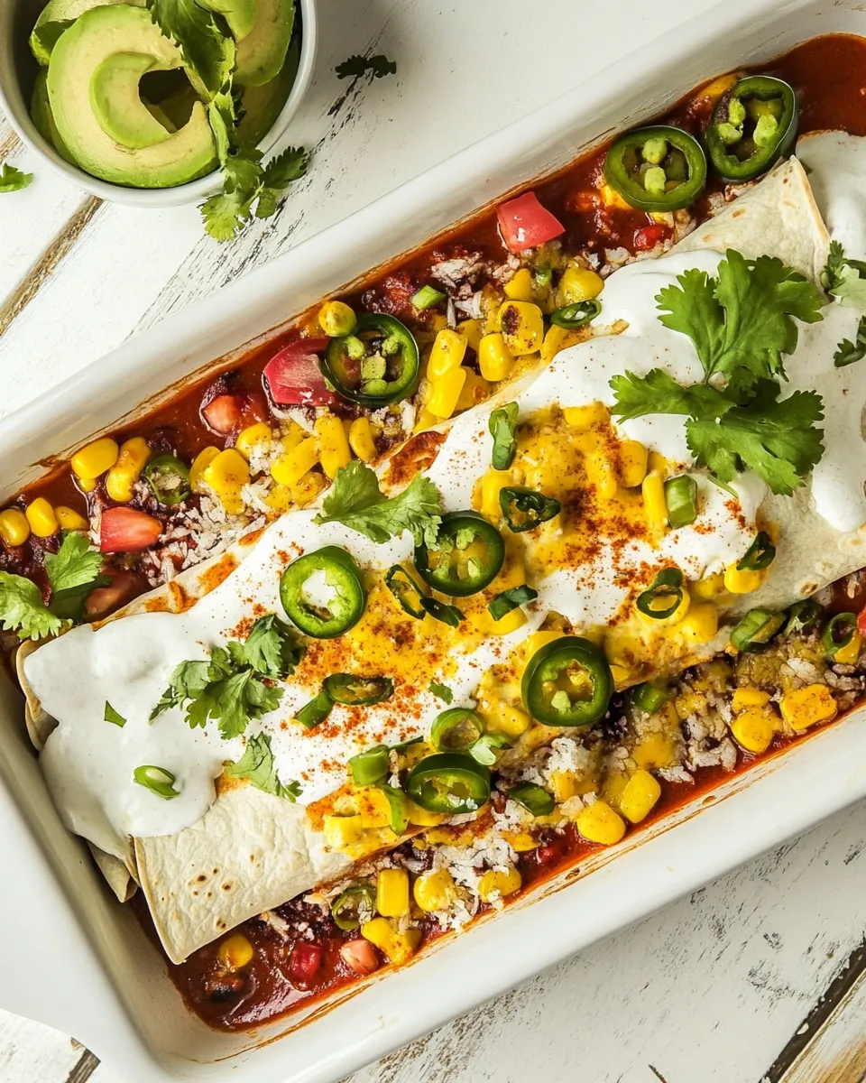 Easy Vegan Breakfast Enchiladas food shot