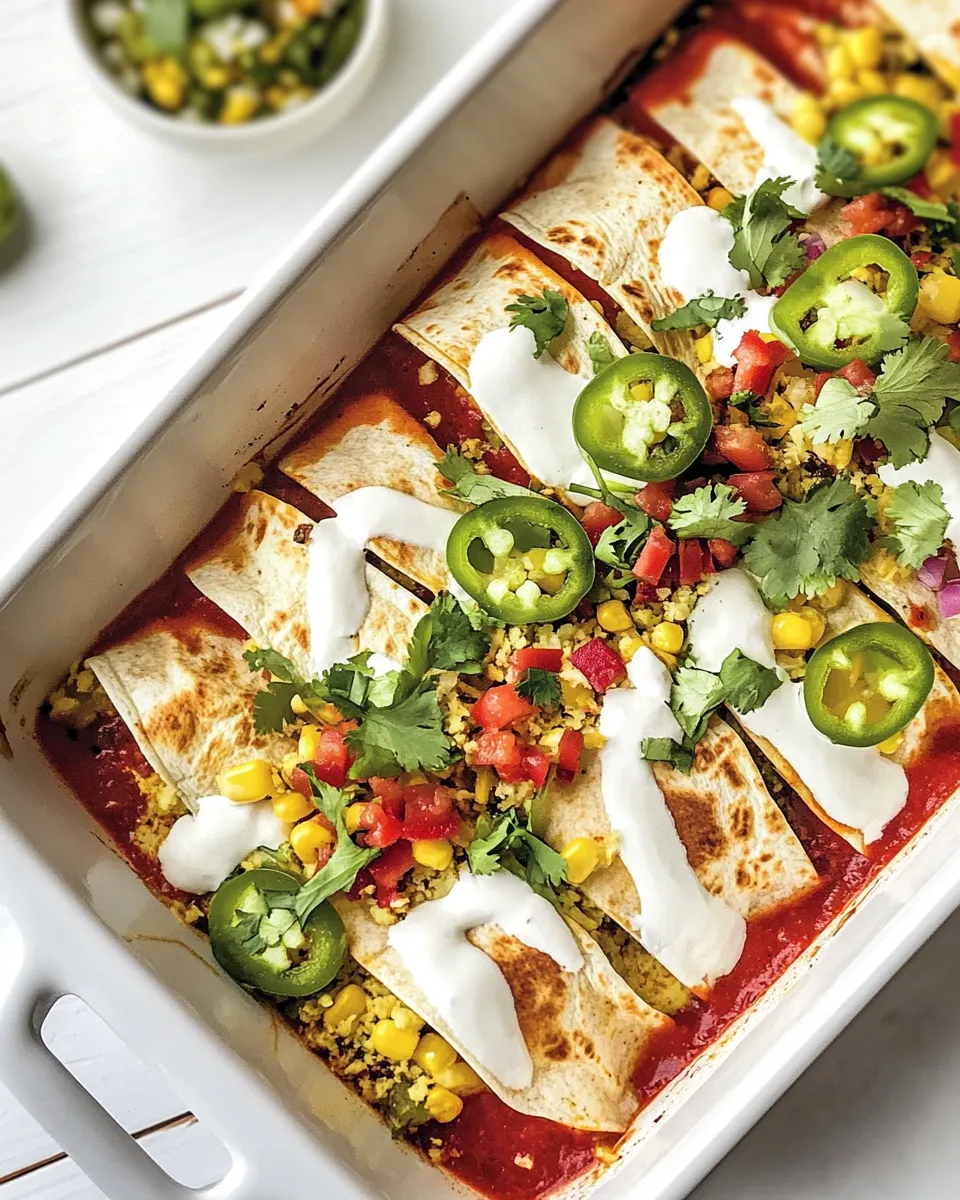 Healthy Vegan Breakfast Enchiladas image