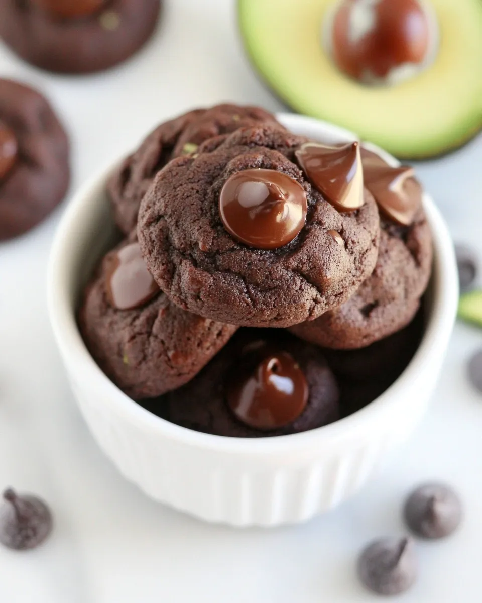 Delicious Vegan Chocolate Avocado Cookies shot