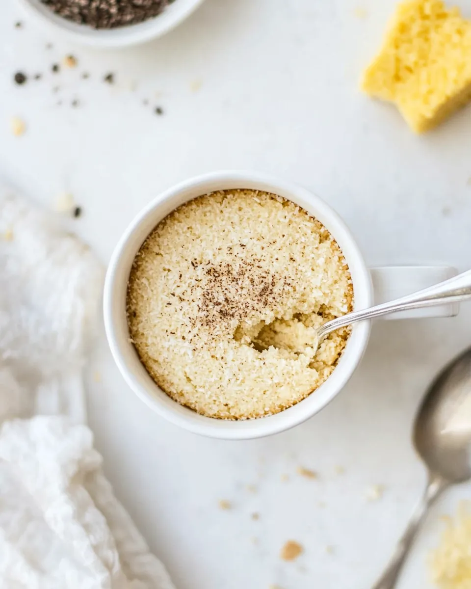 Healthy Vegan Coconut Flour Mug Cake shot