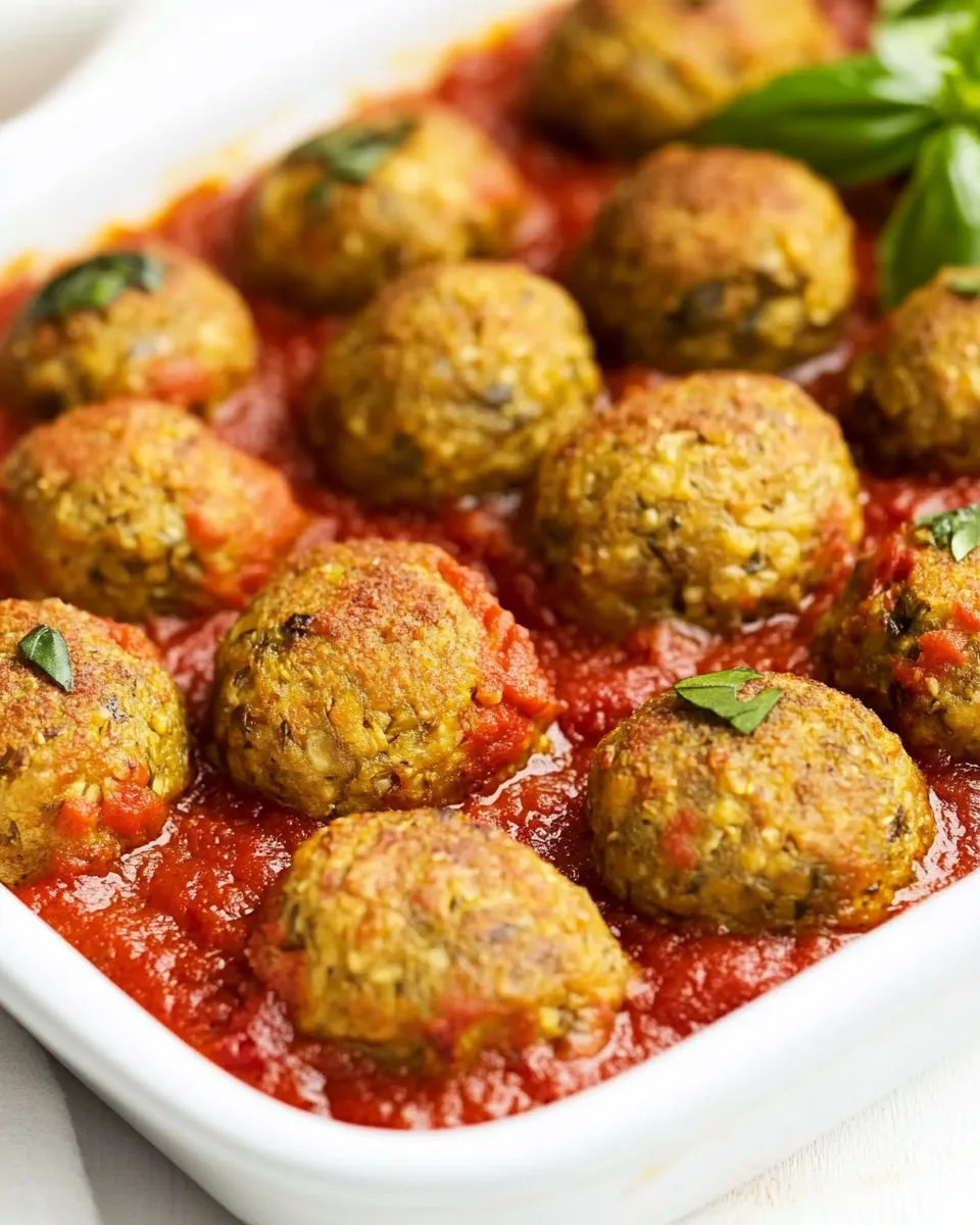 Easy Vegan Eggplant Meatballs recipe photo