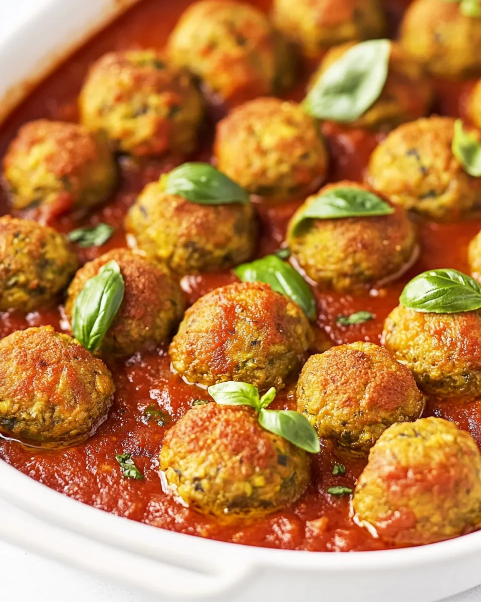 Delicious Vegan Eggplant Meatballs shot