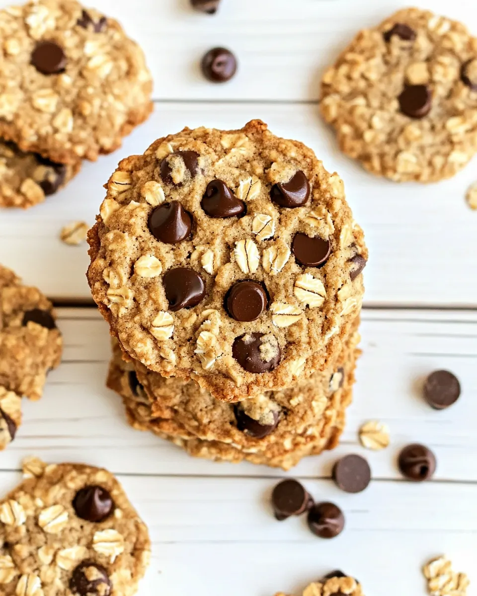 Homemade Vegan Oatmeal Chocolate Chip Cookies photo