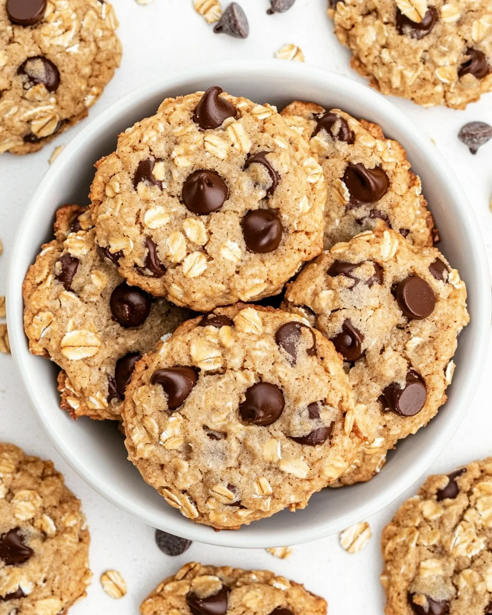 Easy Vegan Oatmeal Chocolate Chip Cookies recipe photo