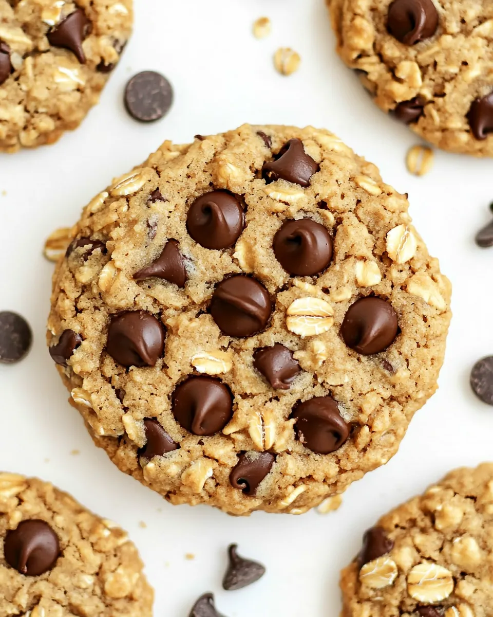 Delicious Vegan Oatmeal Chocolate Chip Cookies shot