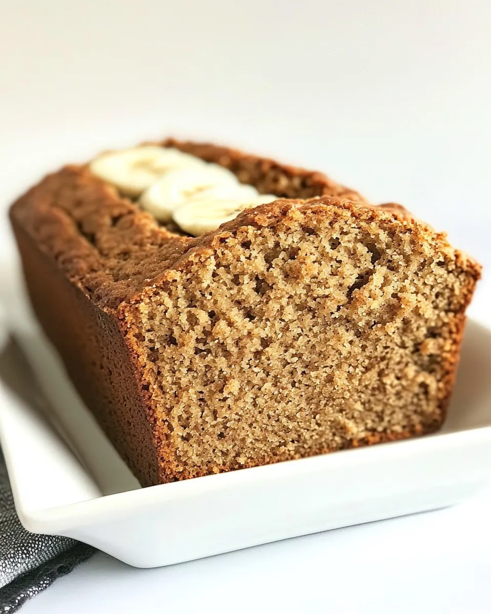 Delicious Vegan Sourdough Banana Bread shot
