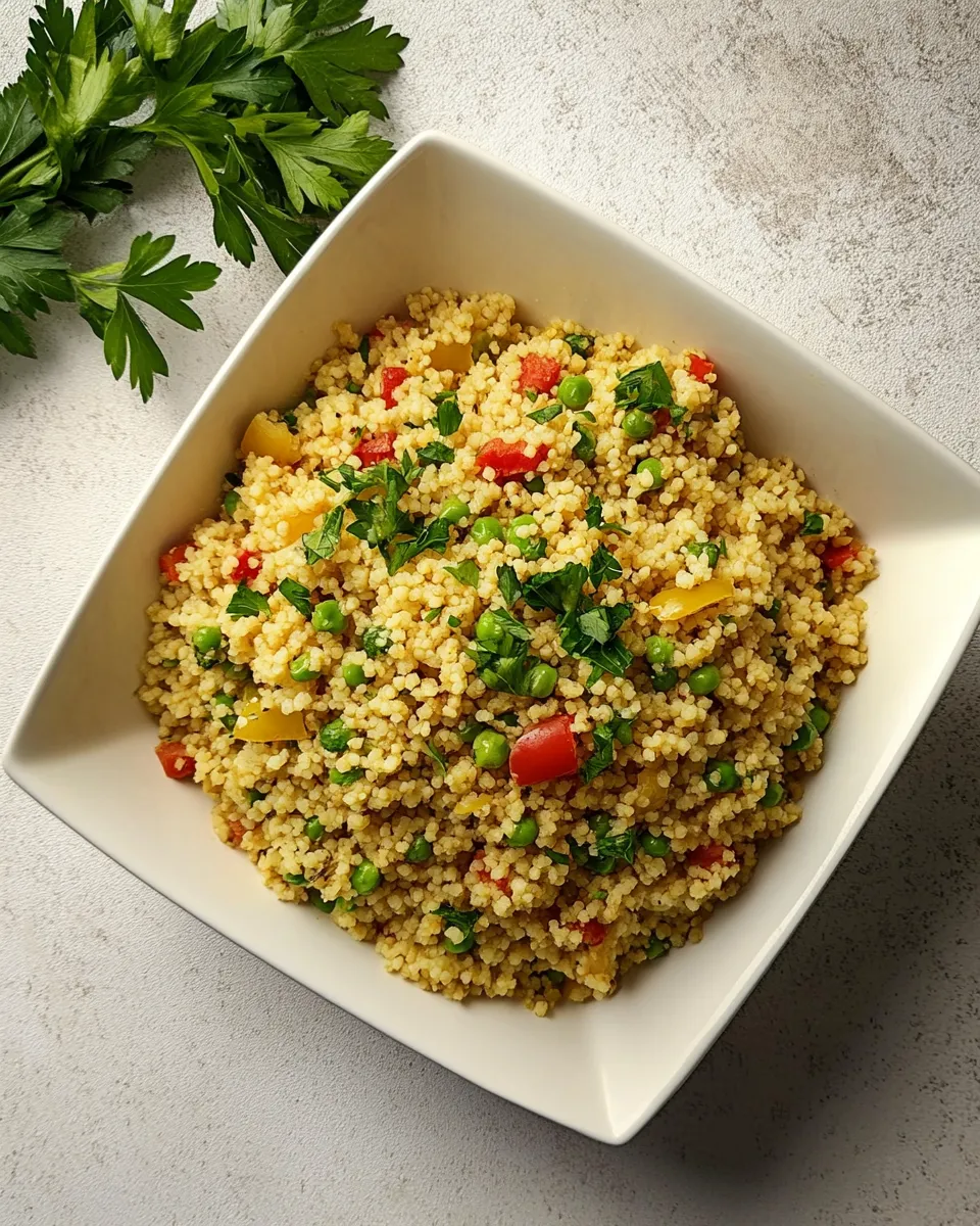 Delicious Vegetarian Couscous shot