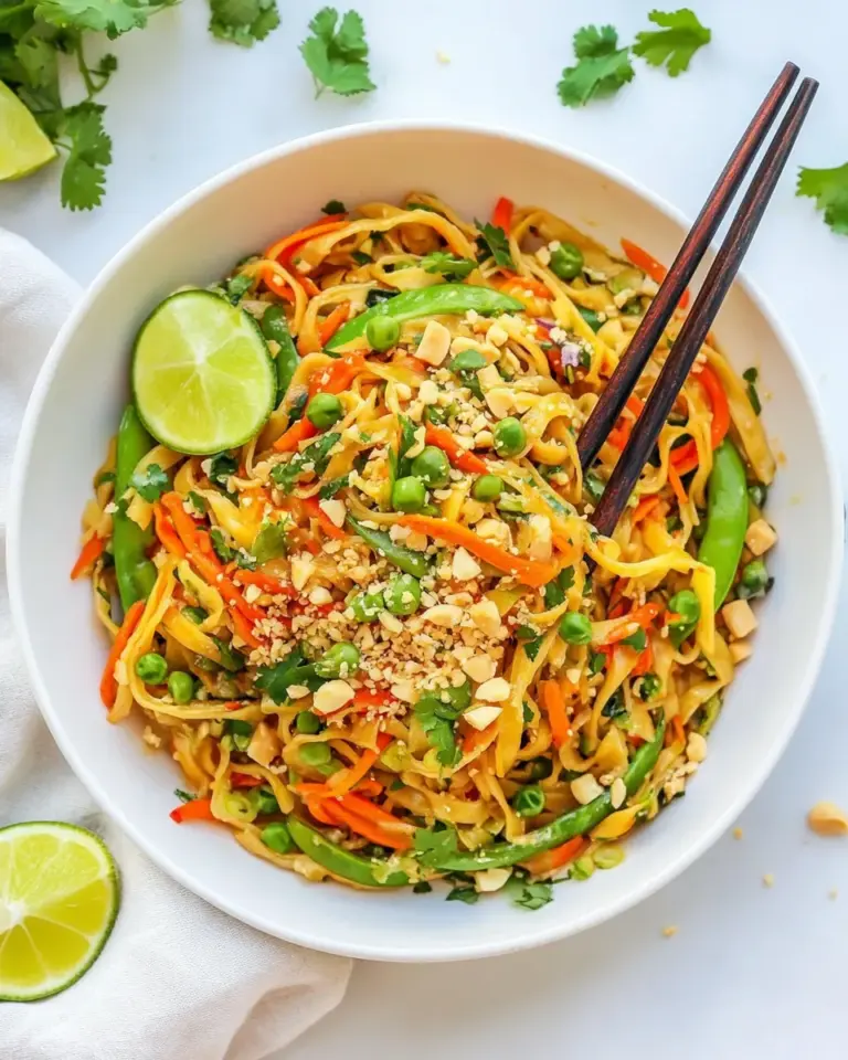 Homemade Vegetarian Pad Thai photo