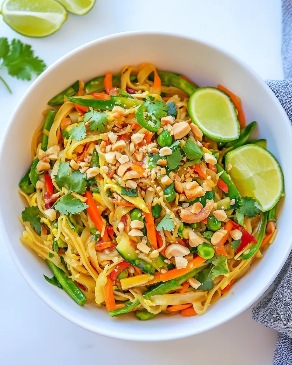 Delicious Vegetarian Pad Thai shot