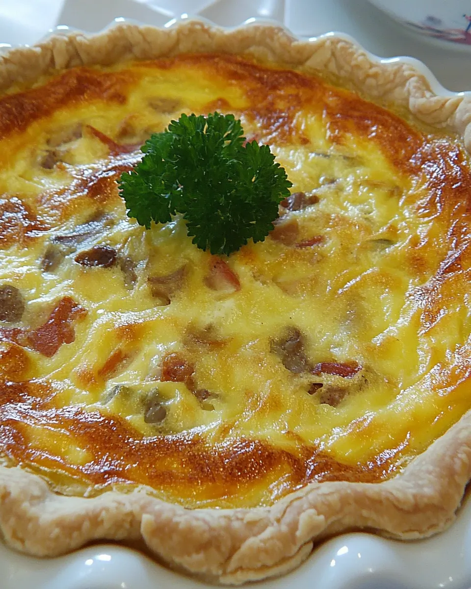 Delicious Vegetarian Quiche shot