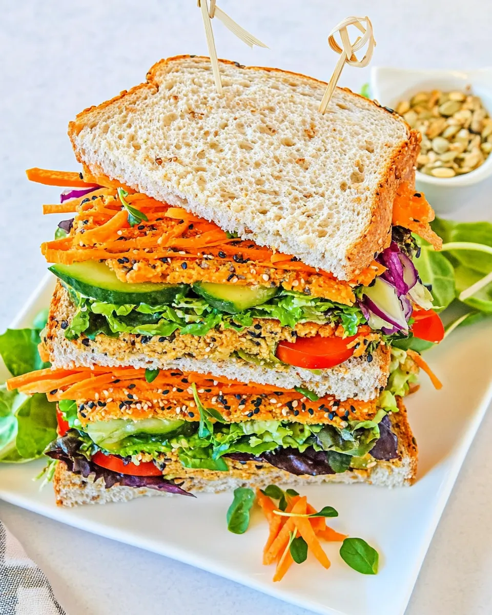 Classic Veggie And Hummus Sandwich image