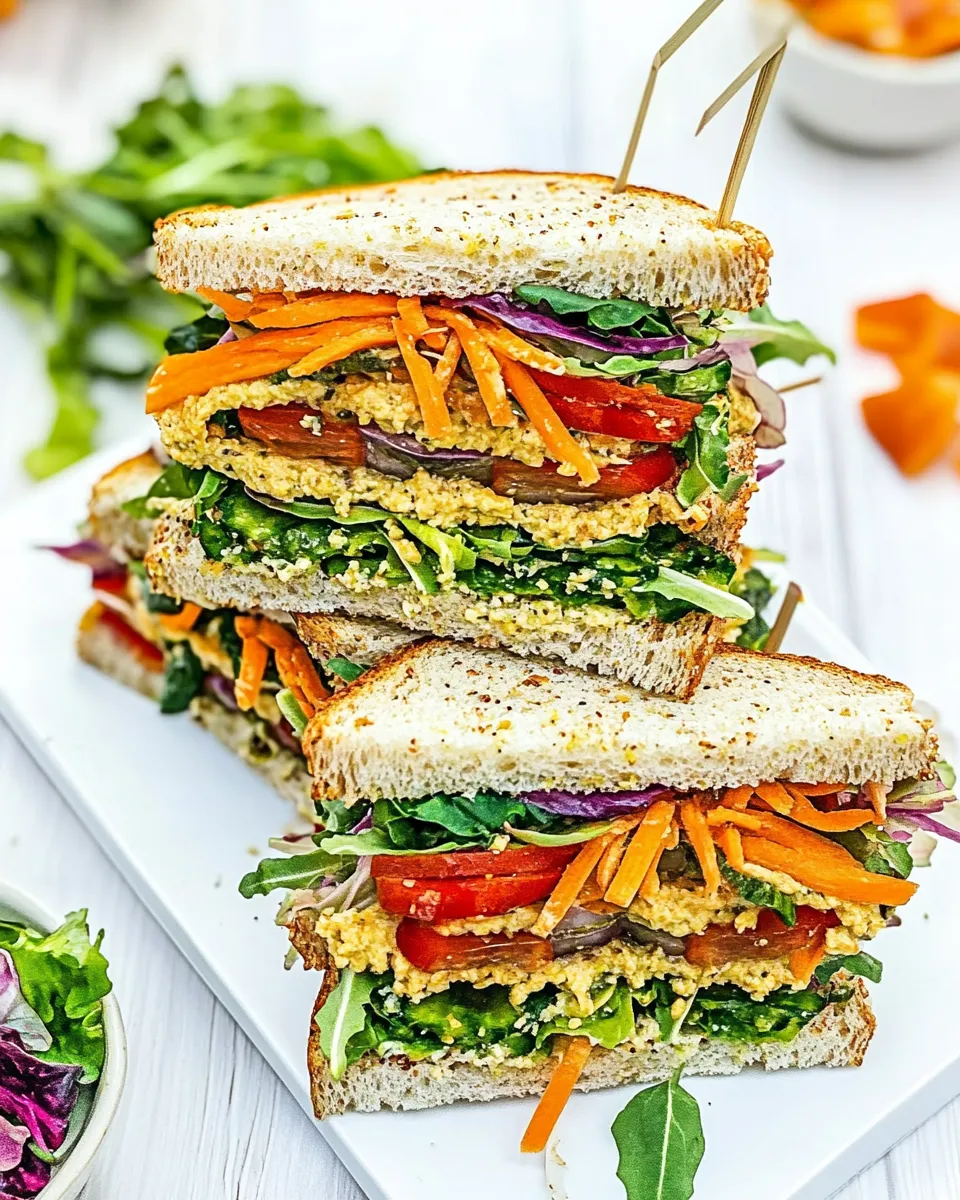 Easy Veggie And Hummus Sandwich recipe photo