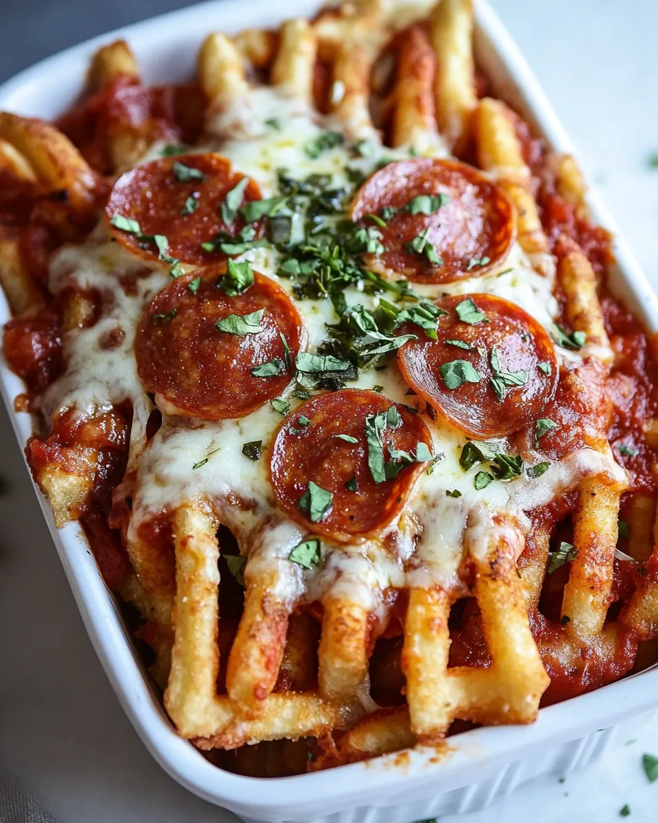 Quick Waffled Pizza Fries dish photo