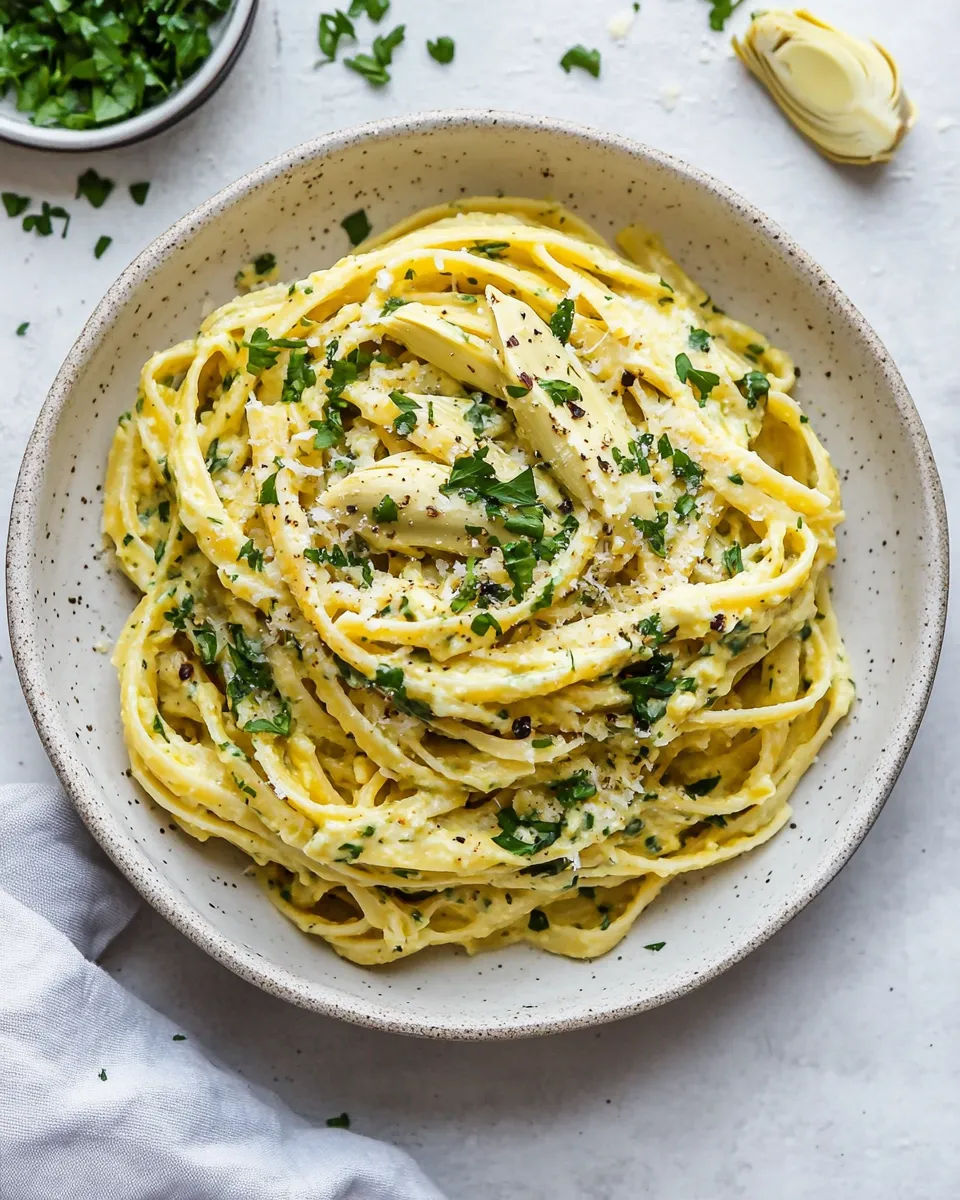 Delicious Weeknight Pasta with Artichoke Sauce. image