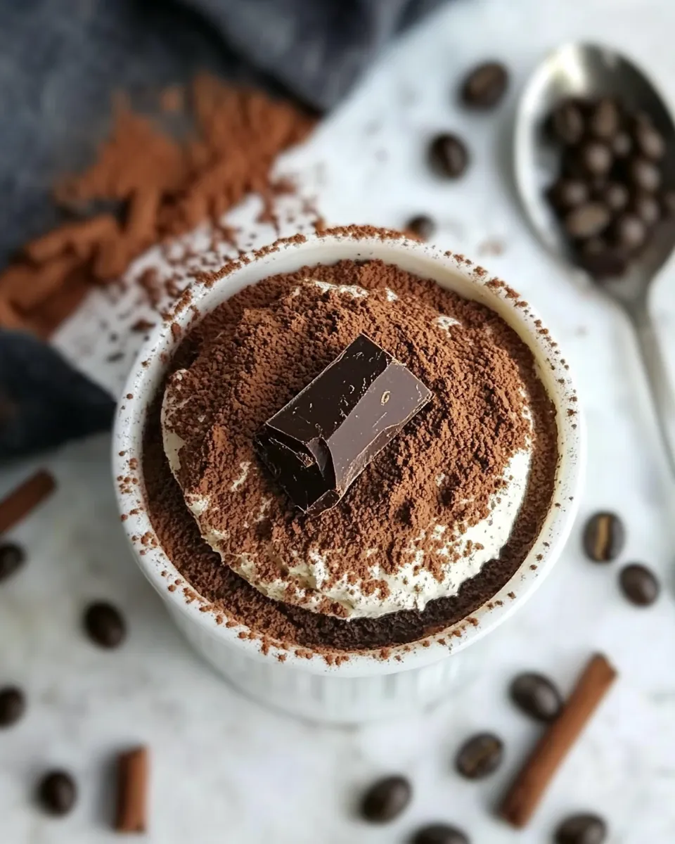 Tasty Whipped Tiramisu Coffee Chocolate Mousse. dish image