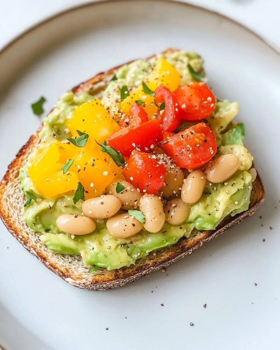 Easy White Bean Avocado Toast recipe photo