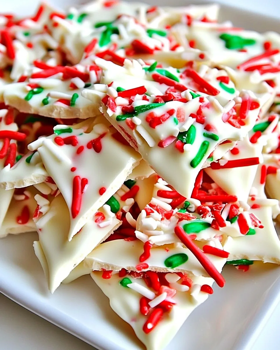 Delicious White Chocolate Bark shot