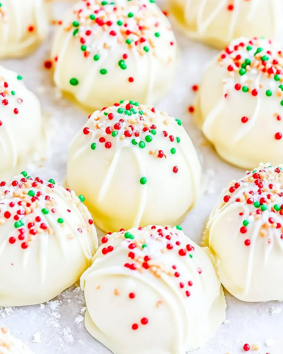 Delicious White Chocolate Peanut Butter Truffles shot
