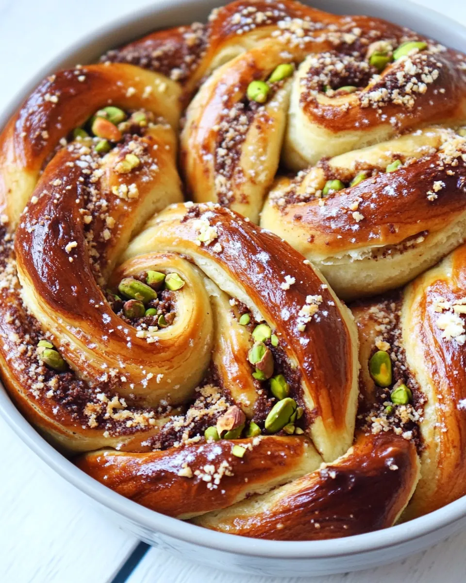 Delicious White Chocolate & Pistachio Babka Rolls image
