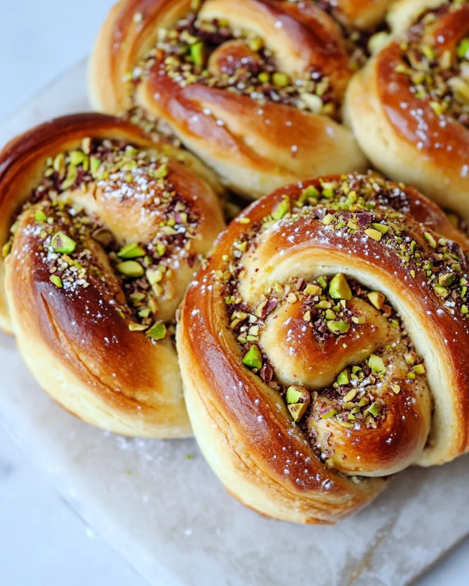 Easy White Chocolate & Pistachio Babka Rolls recipe photo